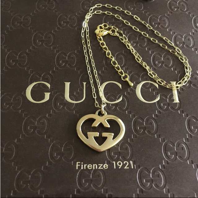 美品 GUCCI グッチ ネックレス ゴールド ラブリーハート レディース