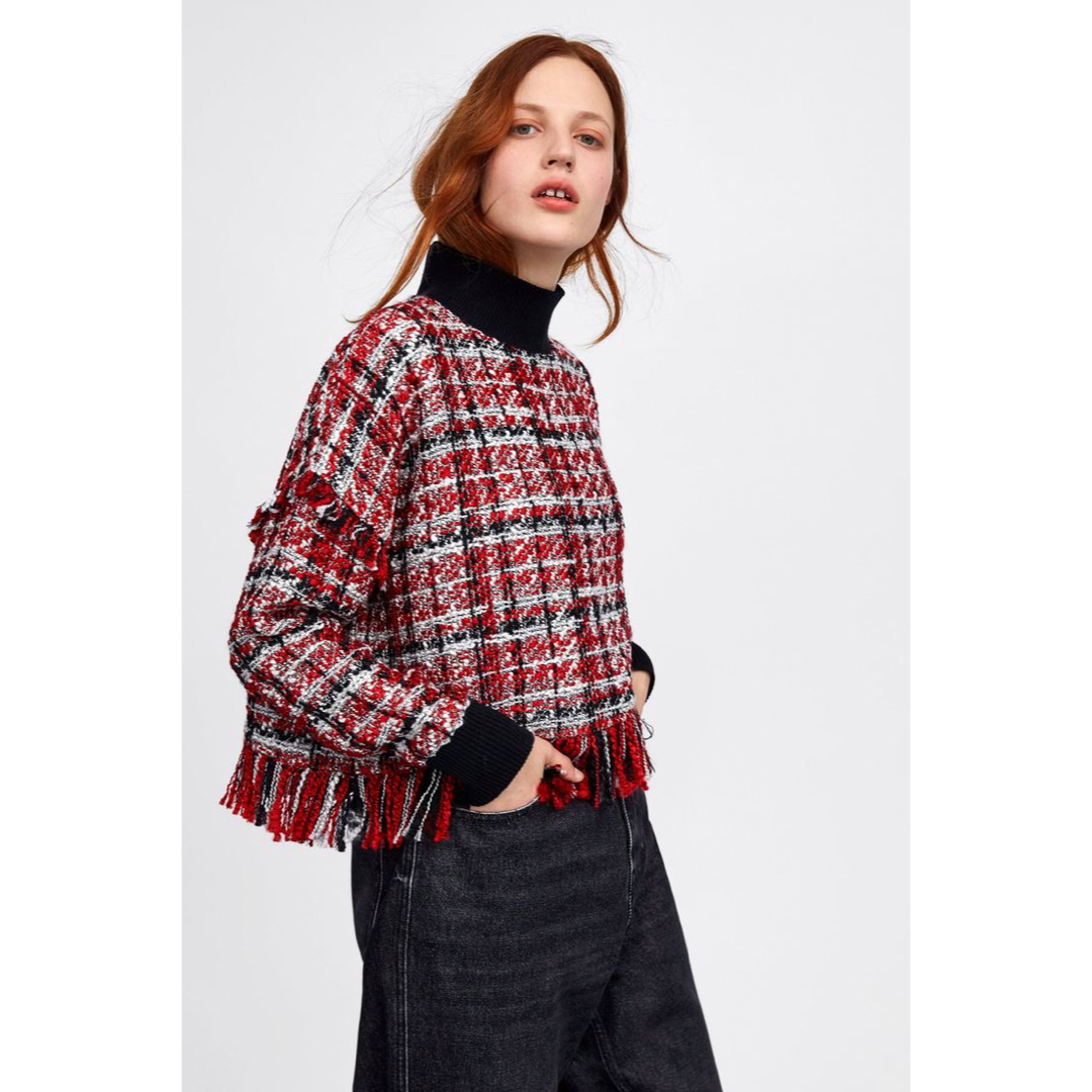 ZARA(ザラ)のZARA ツイードニット レディースのトップス(ニット/セーター)の商品写真