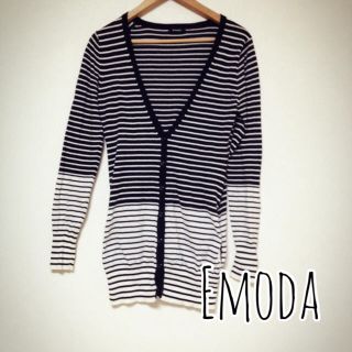 エモダ(EMODA)のEMODA ボーダーカーディガン(カーディガン)