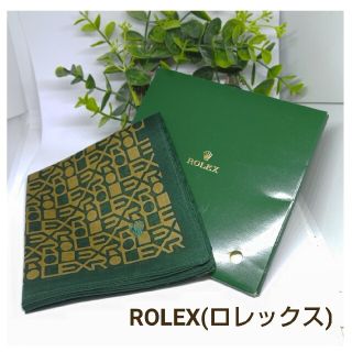 ロレックス(ROLEX)の【匿名配送】 ROLEX ロレックス 未使用 ハンカチ グリーン メンズ 緑(ハンカチ/ポケットチーフ)