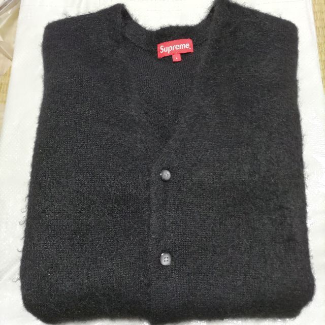 Supreme Brushed Mohair Cardigan 黒 L