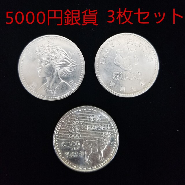 5000円銀貨3枚セット 大阪EXPO90×2枚 1998長野×1枚エンタメ/ホビー