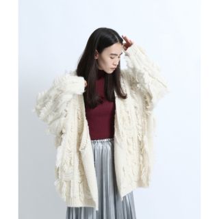 ジーナシス(JEANASIS)の【eL】3G Big Fringe Cardigan(カーディガン)