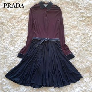 プラダ(PRADA)の【着用1回】PRADAワンピース (ひざ丈ワンピース)