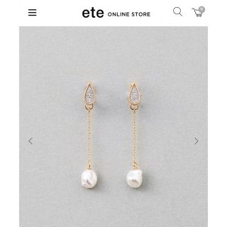 ete - ete エテ パールイヤリング イヤーカフ 2way イヤリング 新品未