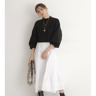 ジャスグリッティー(JUSGLITTY)の美品♡ショートニットセットワンピース(ロングワンピース/マキシワンピース)