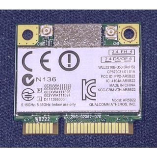 Atheros AR5B22 / PCIe Mini half 無線LANカード(PCパーツ)