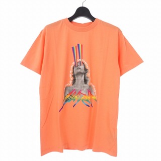 マルセロブロン(MARCELO BURLON)のマルセロバーロン マルセロブロン プリント Tシャツ 半袖 S オレンジ(Tシャツ/カットソー(半袖/袖なし))