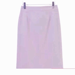 オフオン(OFUON)のスーパーセール🇫🇷OFUON パープル タイトスカート膝丈 洗濯可能　(ひざ丈スカート)