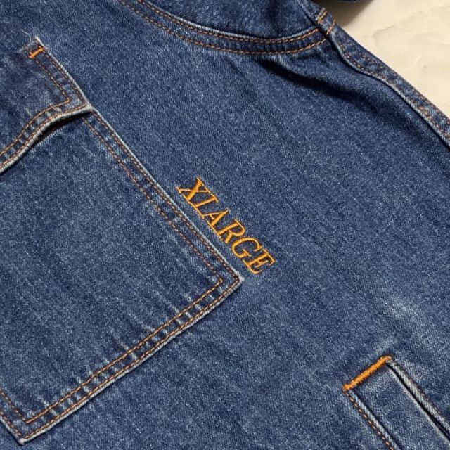 XLARGE(エクストララージ)のXLARGE エクストララージ デニムジャケット Gジャン 刺繍ロゴ XL メンズのジャケット/アウター(Gジャン/デニムジャケット)の商品写真