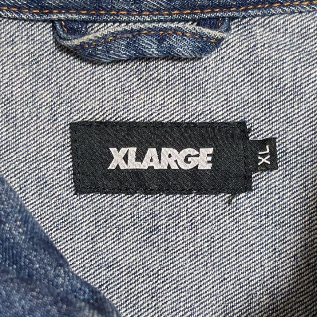 XLARGE(エクストララージ)のXLARGE エクストララージ デニムジャケット Gジャン 刺繍ロゴ XL メンズのジャケット/アウター(Gジャン/デニムジャケット)の商品写真