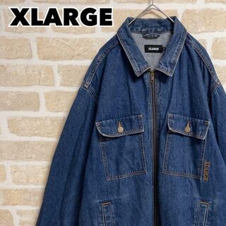 エクストララージ(XLARGE)のXLARGE エクストララージ デニムジャケット Gジャン 刺繍ロゴ XL(Gジャン/デニムジャケット)