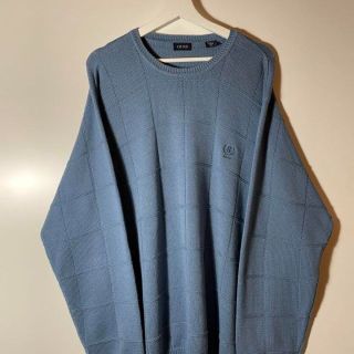 【アメリカ古着】90sIZOD刺繍ロゴ厚手ワンポイントUSA無地超美品❗️高品質(ニット/セーター)