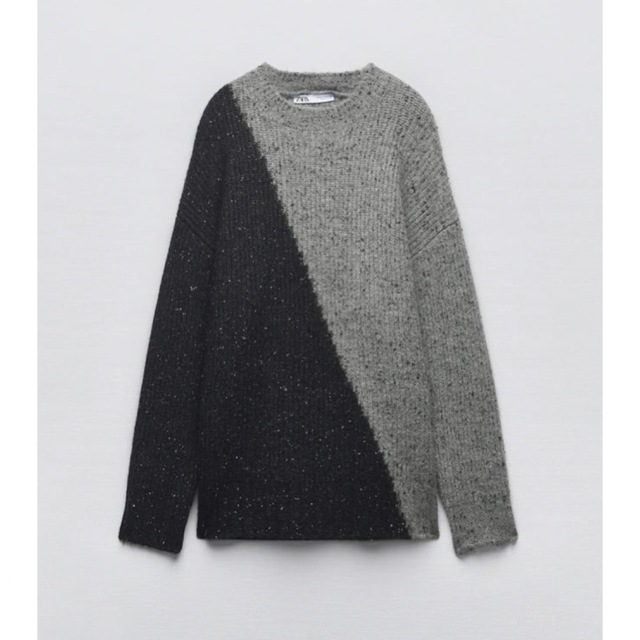 ZARA  カラーブロックニットセーター M