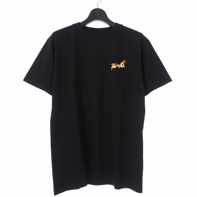 MARCELO BURLON(マルセロブロン)のマルセロバーロン ファイヤーボール プリント Tシャツ カットソー 半袖 M 黒 メンズのトップス(Tシャツ/カットソー(半袖/袖なし))の商品写真