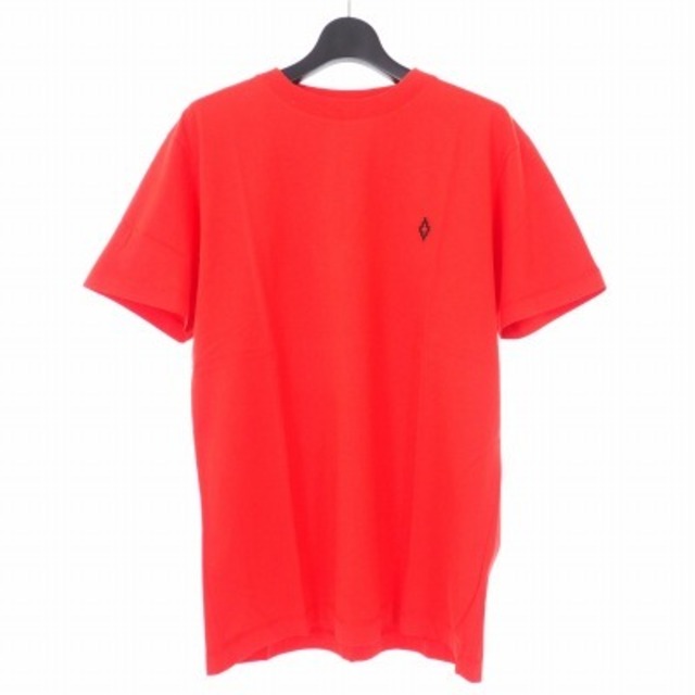 マルセロバーロン ロゴ 刺繍 クルーネック Tシャツ カットソー 半袖 L 赤