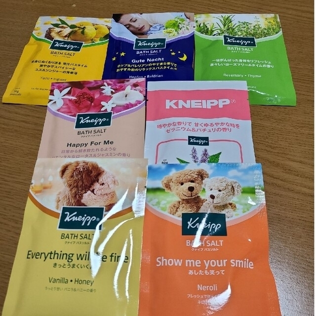 Kneipp(クナイプ)のクナイプ7袋 コスメ/美容のボディケア(入浴剤/バスソルト)の商品写真