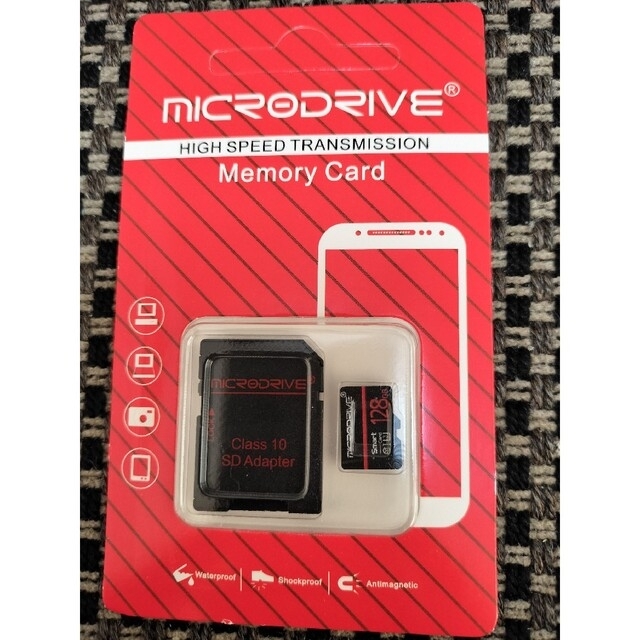 低高温対応 高速microSDカード128GBmicroSDXC class10 スマホ/家電/カメラのPC/タブレット(PC周辺機器)の商品写真