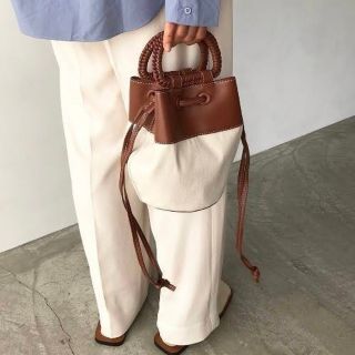 トゥデイフル(TODAYFUL)のTODAYFUL キャンバス×レザーショルダーバッグ(ショルダーバッグ)