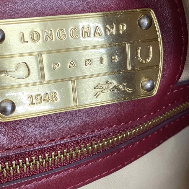 LONGCHAMP(ロンシャン)のロンシャン　ショルダー　トートバッグ　レッド　レザー　馬柄 レディースのバッグ(トートバッグ)の商品写真