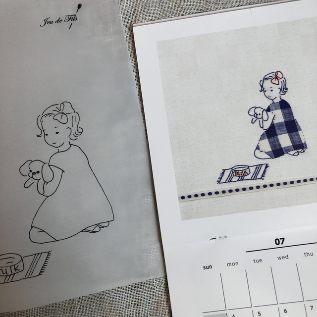 Jeu de Fils  刺繍図案（兼2022カレンダー） ハンドメイドの素材/材料(その他)の商品写真