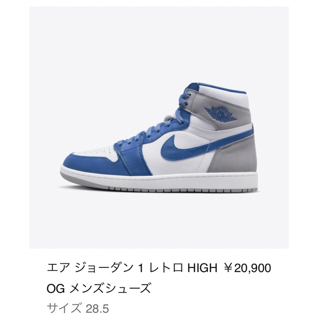 28.5 Nike Air Jordan 1 High OG True Blue 1