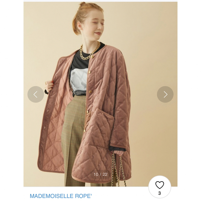 ROPE’(ロペ)のmademoiselle rope ベロアコート レディースのジャケット/アウター(ロングコート)の商品写真