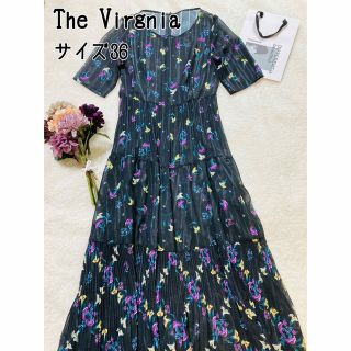 ザヴァージニア(The Virgnia)のThe Virgnia  ザヴァージニア　花柄　ロングワンピース　インナー付　S(ロングワンピース/マキシワンピース)