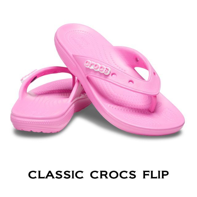 crocs(クロックス)の24cm クロックス  クラシック フリップ タフィーピンク M6W8 レディースの靴/シューズ(ビーチサンダル)の商品写真