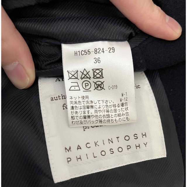 MACKINTOSH PHILOSOPHY(マッキントッシュフィロソフィー)の【美品】MACKINTOSH PHILOSOPHY シングルPコート ネイビー メンズのジャケット/アウター(ピーコート)の商品写真