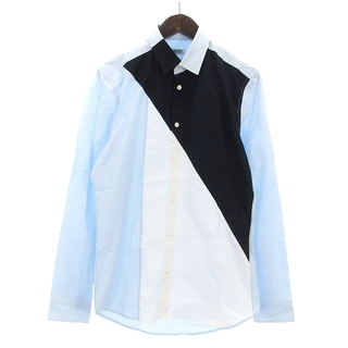 ケンゾー(KENZO)のケンゾー ドレスシャツ 長袖 切替 水色 ネイビー 38/15 M位 ■SM(シャツ)