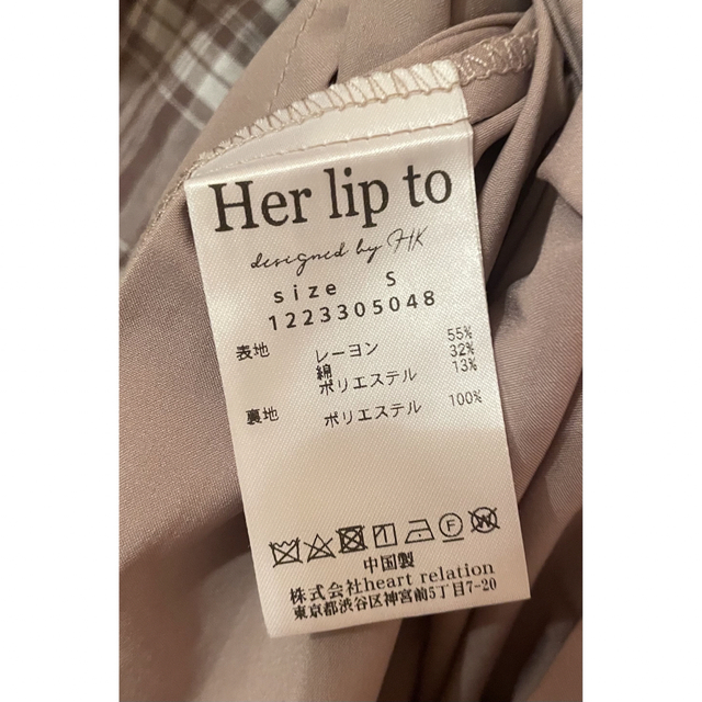 Her lip to(ハーリップトゥ)の本日限定価格herliptoBergamoPlaidTieredLong レディースのワンピース(ロングワンピース/マキシワンピース)の商品写真