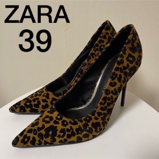 ザラ(ZARA)の新品　ZARA   レオパード　ヒョウ柄　ピンヒールハイヒール　39(ハイヒール/パンプス)