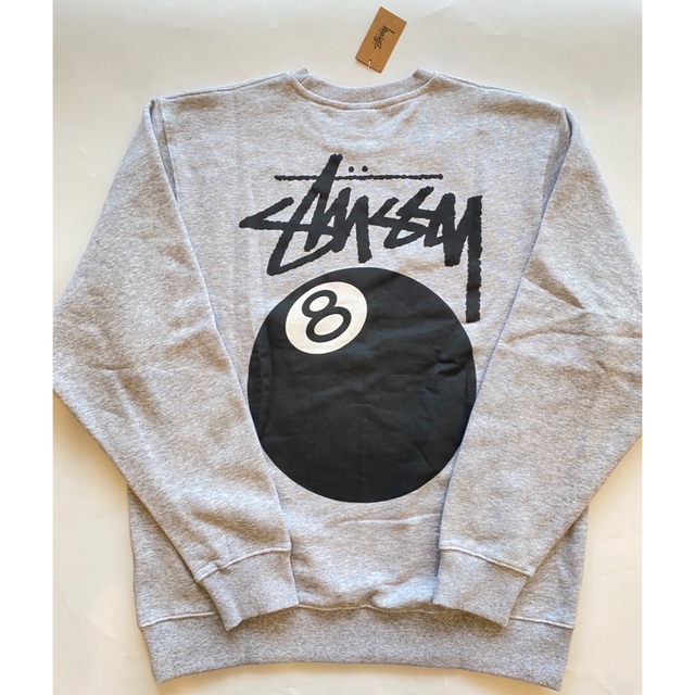 ステューシー⭐Lサイズ⭐スウェットトレーナー⭐8BALL STUSSY⭐グレー