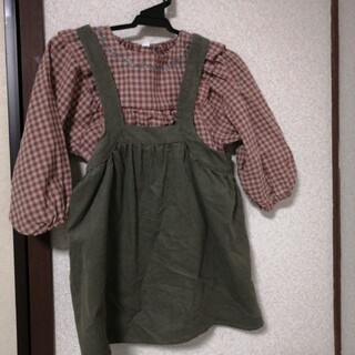 シマムラ(しまむら)の新品　しまむら　スカート　シャツ　セット　女の子　100cm(スカート)