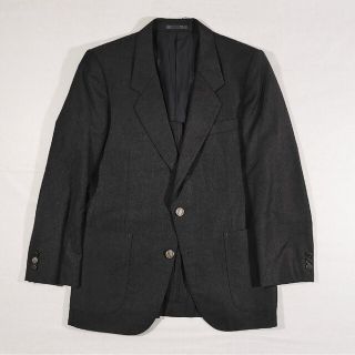 ランバン(LANVIN)の【春物美品】ランバン Lanvin  ブラック ウール テーラードジャケット(テーラードジャケット)