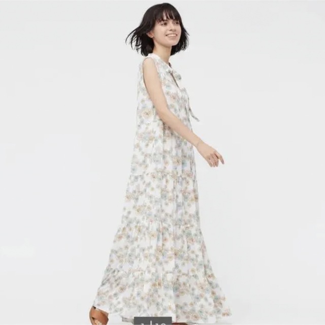 UNIQLO(ユニクロ)の【ユニクロ】花柄ティアードロングワンピース　ポール＆ジョー　ポールアンドジョー レディースのワンピース(ロングワンピース/マキシワンピース)の商品写真