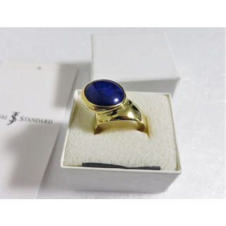 ファリス(FARIS)の定価2.3万 FARIS Offset Ring 12号 ゴールド ブルー (リング(指輪))