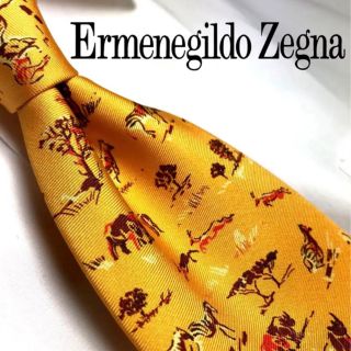 エルメネジルドゼニア(Ermenegildo Zegna)の[美品！]Ermenegildo Zegnaアニマル 最高級シルク100％(ネクタイ)