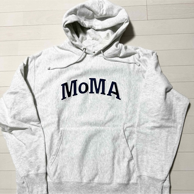XL MoMA Champion Hoodie フーディコラボ グレー Grey