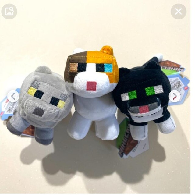 マイクラ  3種セット  ぬいぐるみ  ネコ エンタメ/ホビーのおもちゃ/ぬいぐるみ(ぬいぐるみ)の商品写真