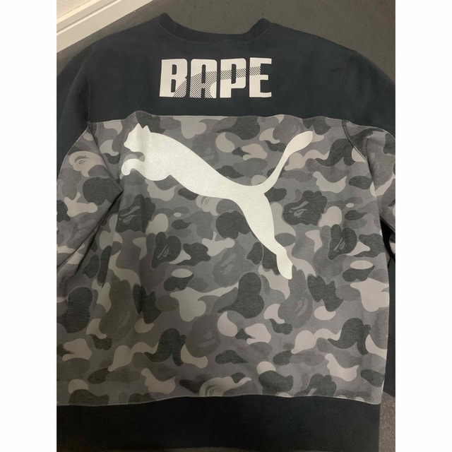 A BATHING APE(アベイシングエイプ)の超レアXL！ BAPE×PUMAコラボスウェット黒 メンズのトップス(スウェット)の商品写真