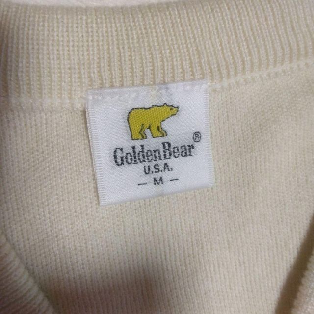 Golden Bear(ゴールデンベア)の【新品未使用】ゴールデンベア　日本製　オフホワイト　M　毛混紡　ニットベスト メンズのトップス(ベスト)の商品写真