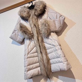 INED - 【未使用品】イネド ファー付きダウン キャメル13号の通販 by