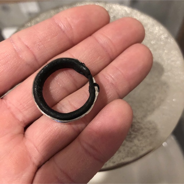 m.a+ エムエークロス　3mm silver leather ring 3