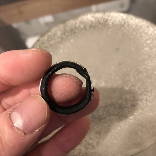 m.a+ エムエークロス　3mm silver leather ring 5