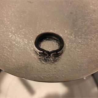 キャロルクリスチャンポエル(Carol Christian Poell)のm.a+ エムエークロス　3mm silver leather ring(リング(指輪))