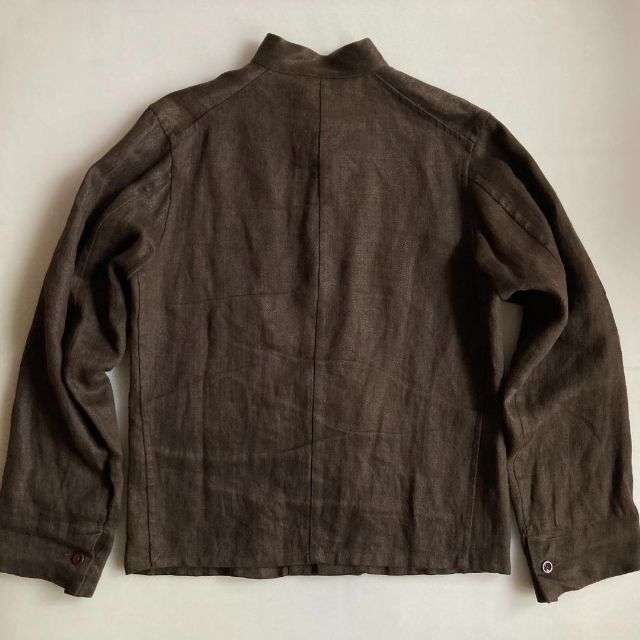 ANATOMICA アナトミカ フランス製 DOLMAN JACKET - LINEN CHECK リネンチェック ドルマンジャケット 2 Brown ドールマン アウター【ANATOMICA】