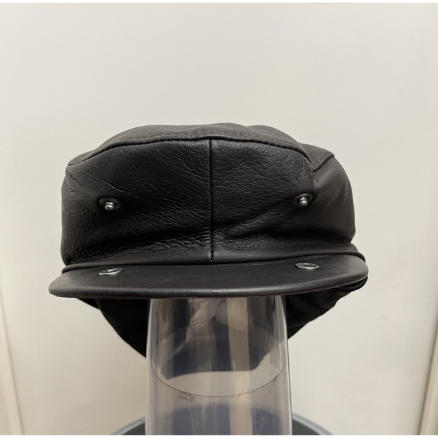 ヴィゲーンズ　耳当て付き　エルクレザーハンチング メンズの帽子(ハンチング/ベレー帽)の商品写真