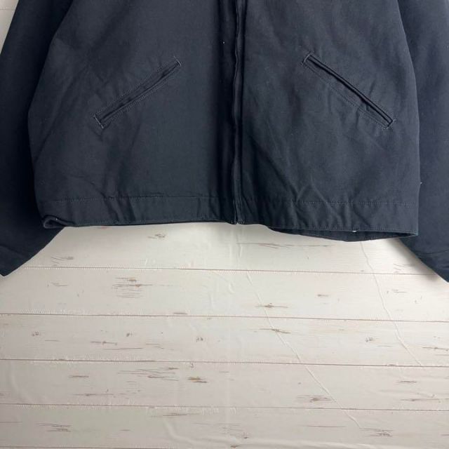 カーハート 刺繍ロゴ 襟コーデュロイ デトロイトジャケット ブラック XLサイズ